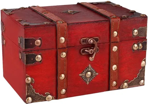 Miniatura 9 de SICOHOME Juego de 2 Cajas Decorativas para Libros de Madera, Caja de Libro Falso con Detalles de Cuero Sintético, Baratija Recuerdo Cofre del Tesoro