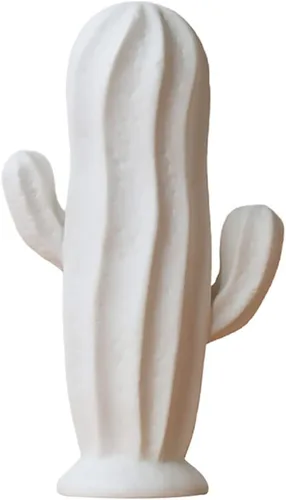 VOSAREA Figura de cactus de cerámica minimalista, estatua de cactus de porcelana, coleccionable, escultura de arte, soporte de joyería, adorno de