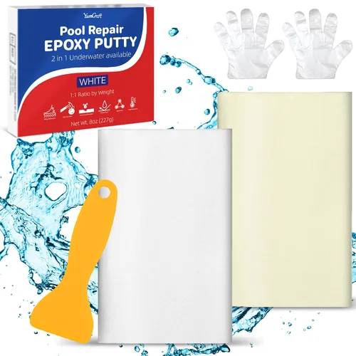 Masilla epoxi – Masilla epoxi AB de 8 onzas para bajo el agua, relleno multiusos de piscina – Reparación rápida de arcilla esculpida arreglar