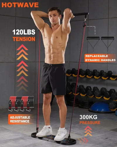 Miniatura 2 de HOTWAVE Push Up Board Fitness, Portable Foldable 20 in 1 Push Up Bar at Home Gym, Pushup Handles for Floor. Professional Strength Training Equipment