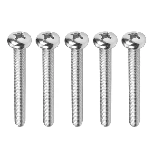 Miniatura 12 de MroMax 5 tornillos de máquina Phillips de cabeza plana M8 x 0.984 in, acero inoxidable 304 18-8, rosca completa, tornillos de cabeza cruzada gris