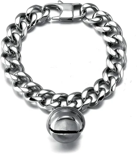 Miniatura 7 de Gargantilla ancha de acero inoxidable para gatos y perros y gatos, de oro rosa, ajustable, de 8 pulgadas, a prueba de mordidas, cadena de 1/2