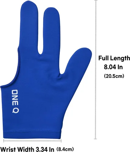 Miniatura 6 de ONEQ 3 dedos guantes de billar Snooker Cue Profesional 3 Colores (Spandex) 5pcs/Set