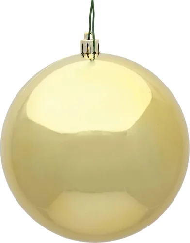 Miniatura 15 de Vickerman Adorno de bola de Navidad inastillable con acabado de lentejuelas con tapa perforada, 6 por bolsa, 4 pulgadas, color negro