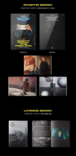Miniatura 3 de SM Ent. EXO - Álbum Especial DON'T FIGHT THE FEELING [Photo Book Ver.1] Álbum+Juego de tarjetas de fotos extra