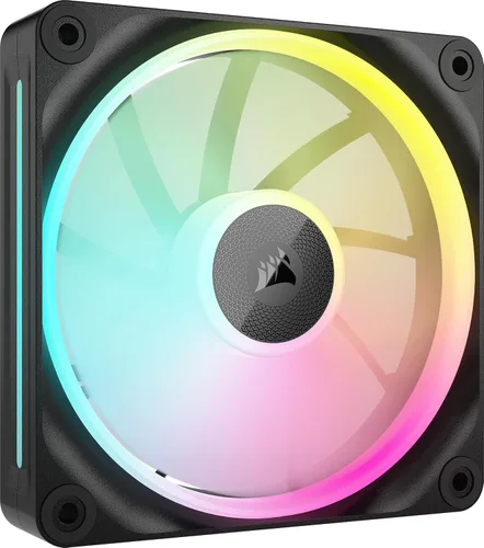 CORSAIR iCUE Link LX120 RGB 120mm PWM Ventilador individual – Bucles de luz duales – Requiere iCUE Link System Hub (se vende por separado) – Negro