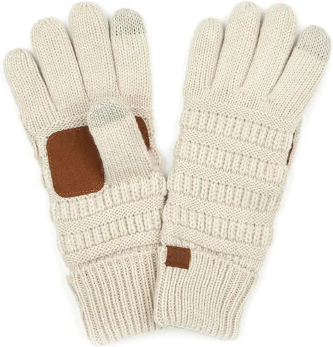 Miniatura 2 de Gorros Funky Junque's con guantes en combinación, para invierno, forrado, cálido, de punto, para pantalla táctil, para escribir