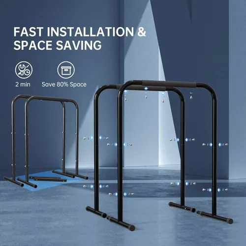 Miniatura 4 de leikefitness Estación de Dominadas y Dips Estación de Entrenamiento de Fuerza para Dips de Tríceps y Flexiones para Gimnasio en Casa