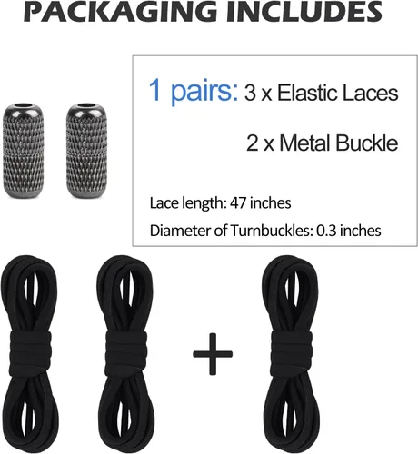 Miniatura 2 de ZHENTOR Cordones elásticos para zapatos, cordones elásticos sin atar, talla única para todos los zapatos de adultos y niños
