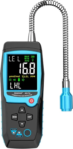 Detector de gas natural con pantalla de concentración de gas que localiza la fuente de fugas de propano, gas natural y gas combustible para el hogar