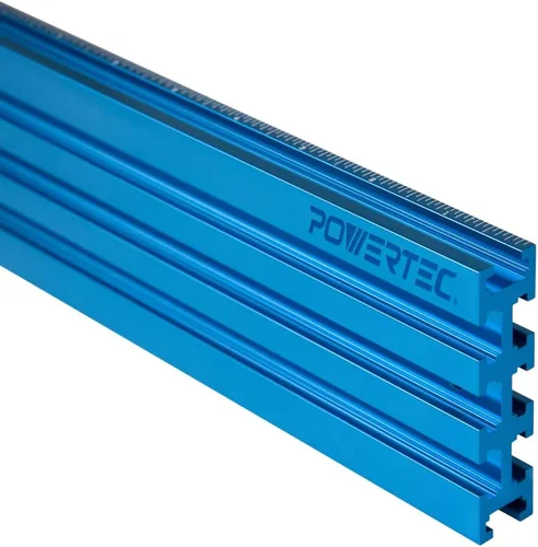 Miniatura 10 de POWERTEC Tope abatible ajustable de 1 a 3-1/2 pulgadas, tope de pista en T de base curva pendiente de patente para sierra ingletadora, sierra