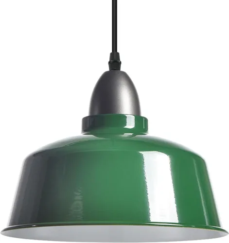 Miniatura 2 de Lámpara Colgante Enchufable, Luces Colgantes de Granja Verdes con Cable Enchufable, Lámpara Colgante de Polea, Accesorio de Luces Colgantes