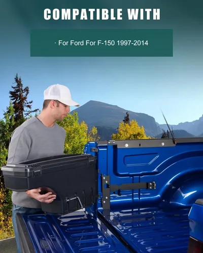 Miniatura 3 de SCITOO Caja de almacenamiento para caja de camioneta con contraseña para Ford F-150 1997-2014 del lado izquierdo del conductor Como se muestra