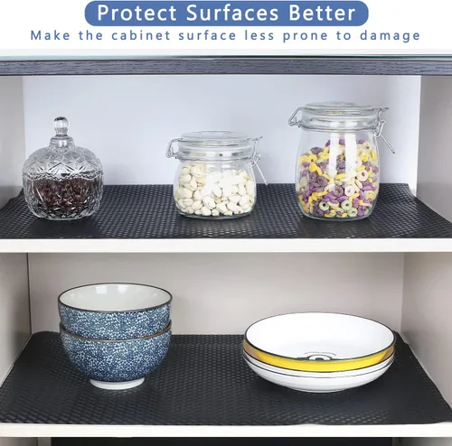 Miniatura 5 de HooTown Shelf Liner - Alfombrillas para cajones de gabinete de cocina, 11.8 pulgadas de ancho x 78.7 pulgadas de largo, vinilo no adhesivo EVA