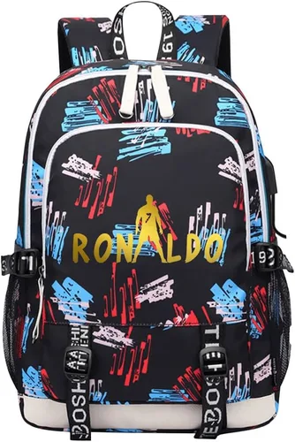 Miniatura 20 de Soccer Player 7 Mochila deportiva multifunción para viajes, portátil, para fanáticos del fútbol, para hombres y mujeres, negro - 2, Tamaño único