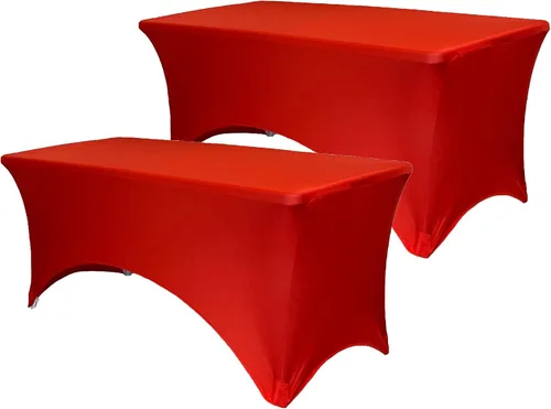 Miniatura 40 de YOUR CHAIR COVERS - Paquete de 2 manteles de mesa elásticos de elastano para mesas rectangulares de 6 pies, 72 pulgadas de largo x 30 pulgadas