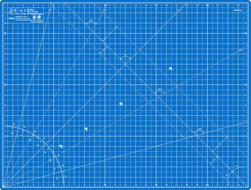 Miniatura 2 de Estera de corte Elan A2 Azul, Estera de corte autorreparable 18x24 pulgadas, Tabla de corte artesanal de 5 capas Azul, Tabla de corte