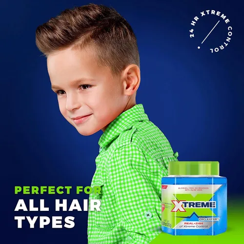 Miniatura 5 de Gel de peinado Xtreme Pro-Expert Azul, 24 horas de control extremo con aloe vera, frasco de 8.81 oz (paquete de 24)