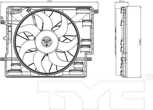 Miniatura 4 de TYC - 18-21 VL XC-60 2.0L TUR w/BLM RAD y COND CFA (624840)