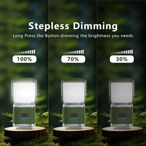 Miniatura 5 de Linterna de camping portátil recargable de 4 pulgadas, linterna de luces LED de camping de 2000 lm con luz roja y 20 horas de funcionamiento