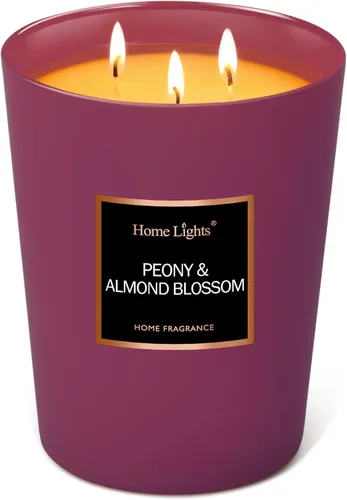 Miniatura 11 de HomeLights - Velas perfumadas, tarro grande de aromaterapia, cera de soja natural, regalo de 130 horas de combustión, galleta casera
