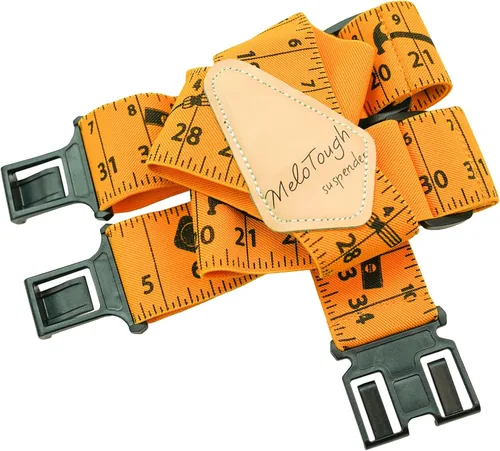 Miniatura 4 de MELOTOUGH Tirantes de clip para cinturón para hombre, tirantes de Perry con 2 pulgadas de ancho, tirantes no metálicos para vestido casual, lugar