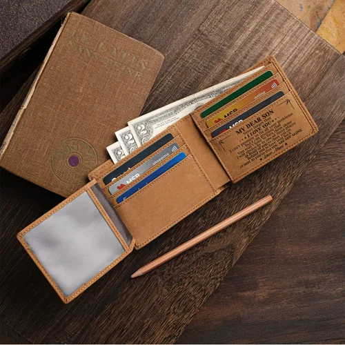 Miniatura 4 de Regalos de Navidad para hijo, para mi hijo, regalos de mamá, graduación, regalos de cumpleaños para hijo, regalos de madre e hijo, carteras de cuero