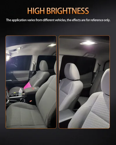 Miniatura 8 de Paquete de bombillas LED blancas compatibles con Honda Accord 2003 2004 2005 2006 2007 2008 2009 2010 2011 2012 Luz interior de mapa + luz