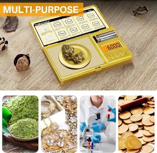 Miniatura 4 de THINKSCALE - Báscula digital de 50 g / 0,001 g, báscula de joyería y gemas de oro, báscula de mg para polvo, recarga, báscula de microgramos