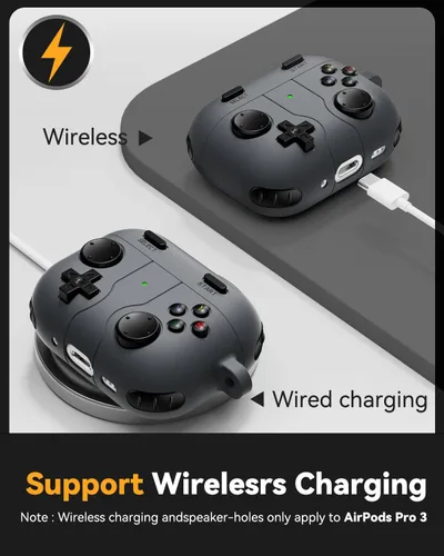 Miniatura 4 de Funda de juego para AirPods Pro 3 Cover (2025), clásica genial divertida funda protectora de silicona a prueba de golpes para AirPods Pro 3 con kit