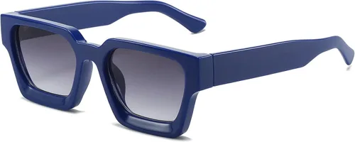 Miniatura 7 de AIEYEZO Gafas de sol cuadradas para mujeres y hombres, gafas de sol cuadradas con montura gruesa, estilo de diseñador simple