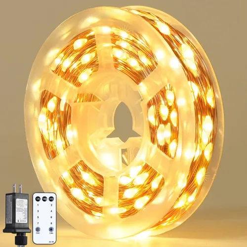 Miniatura 3 de JMEXSUSS VFairy Lights Luces de Navidad Enchufables Naranja Morado