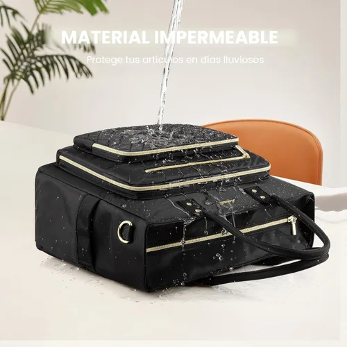 Miniatura 9 de LOVEVOOK Bolsa Tote para Maestras para Mujeres Trabajo, Bolsa para Laptop Bolsa Tote de Trabajo Bolsas de Enfermera Con Portavasos Grande, Maletín