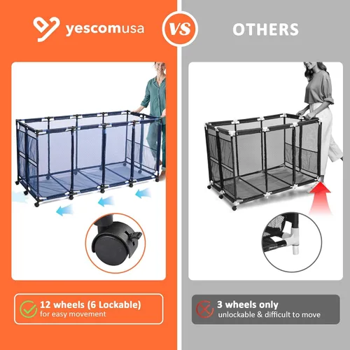 Miniatura 5 de Yescom Cesta de almacenamiento de flotador de piscina de 280 galones, tamaño XXXL para fideos de balsa de juguete, al aire libre, 65 x 30 x 33 Azul