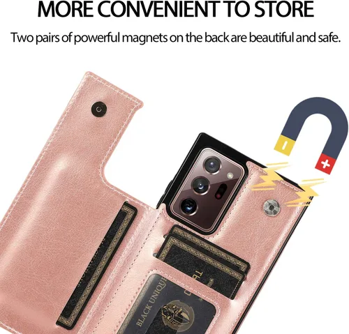 Miniatura 5 de Asuwish Funda compatible con Samsung Galaxy Note 20 Ultra Glaxay Note20 Plus 5G, protector de pantalla de vidrio templado, soporte para tarjetas