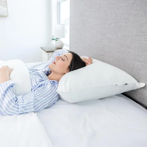Miniatura 2 de Almohada de plumón y plumas de pato blanco triple núcleo tamaño estándar