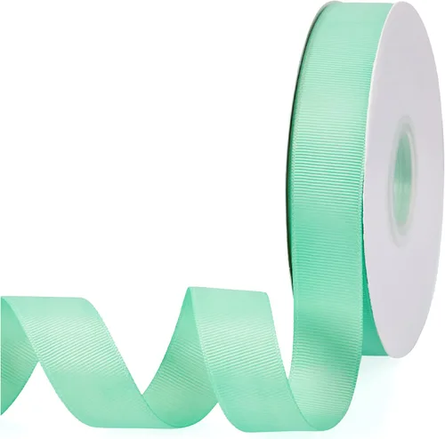 Miniatura 49 de Cinta de grogrén de doble cara de color liso azul bebé de 1-1/2 pulgadas x 50 yardas para envolver regalos, bodas, fiestas, manualidades, lazos