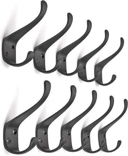 Miniatura 2 de Ambipolar Paquete de 10 ganchos elegantes para colgar abrigos, para colgar abrigos, percheros, bolsos, sombreros con tornillos