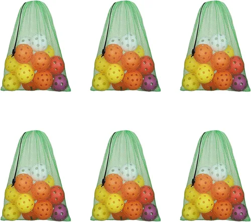 Miniatura 82 de GSE Games & Sports Expert Bolsa de malla con cordón para béisbol, pelotas de pickleball, pelotas de golf, gimnasio, equipo de natación, lavandería