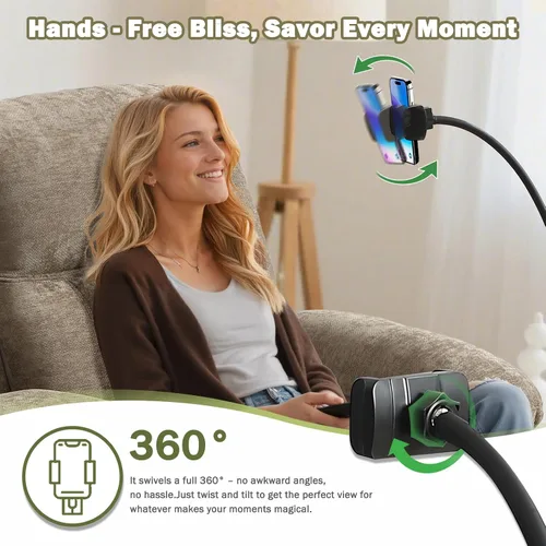 Miniatura 4 de Sofá biplaza reclinable manual con soporte ajustable de 360°, almacenamiento de consola central con carga tipo C y USB, reposacabezas ajustable