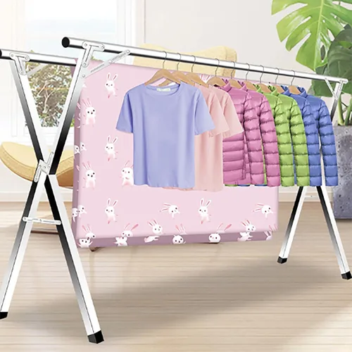 Miniatura 7 de Clothes Drying Rack - Stainless Steel Laundry Drying Rack with Extendable Rods, Lightweight Foldable Standing Clothes Dryer for Indoor, Outdoor