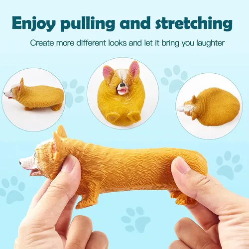 Miniatura 3 de Juguetes de arena blandos, Corgi para perros rellenos de arena, juguetes sensoriales para aliviar el estrés, juguete sensorial para cachorros