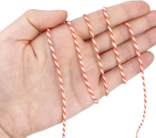Miniatura 4 de Leecogo Cordel para panaderos, cordel de algodón naranja y negro, 656 pies, cordel de carnicero para envolver regalos de Halloween, manualidades