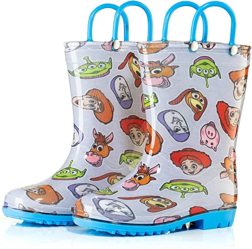 Miniatura 2 de Disney Toy Story - Botas de lluvia impermeables de PVC para niños, con Buzz Lightyear, Woody, asas fáciles de poner, para niños pequeños y niños