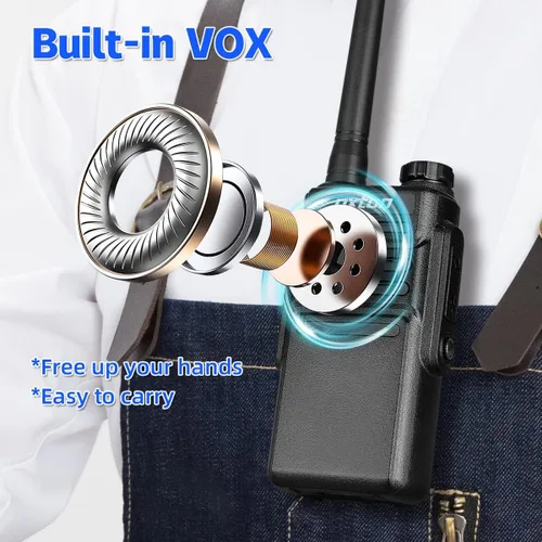 Miniatura 8 de pxton 999S Walkie Talkies recargables para adultos de largo alcance con auriculares actualizados y estación de carga, radios de mano GMRS de dos