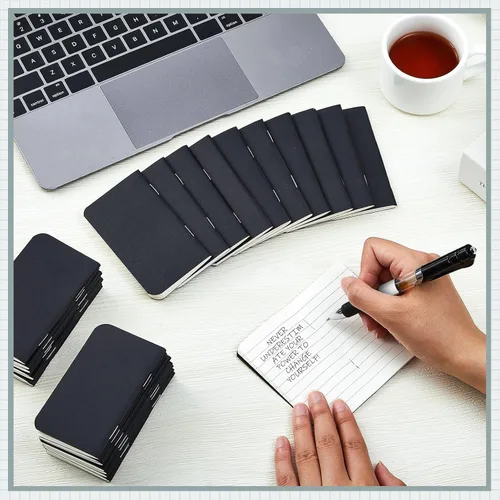 Miniatura 3 de Outus 36 piezas de mini cuadernos de bolsillo 2.5" x 4" de papel kraft, bloc de notas mini, cubierta blanda en masa, cuaderno de notas de bolsillo