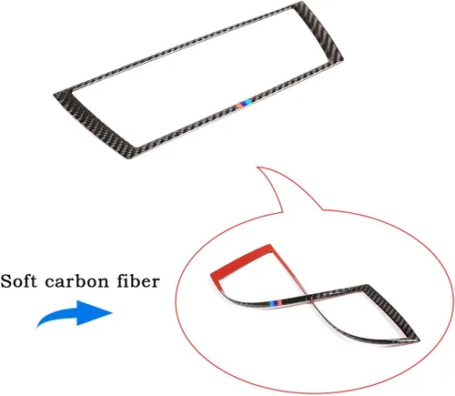 Miniatura 3 de Pegatinas de fibra de carbono suave para interior de coche para BMW X5 E70 X6 E71 2008-2013 (estilo de 3 colores)