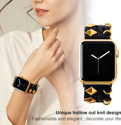 Miniatura 3 de VIQIV Correa de cuero compatible con Apple Watch Band 1.929 in 1.772 in 1.732 in 1.654 in 1.614 in 1.575 in 1.496 in Series Ultra SE 9 8 7 6 5 4 3 2