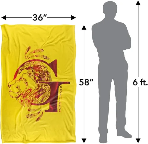 Miniatura 5 de Harry Potter Gryffindor G Logo Silky Touch Manta súper suave 36 x 58 pulgadas, logotipo de Gryffindor G