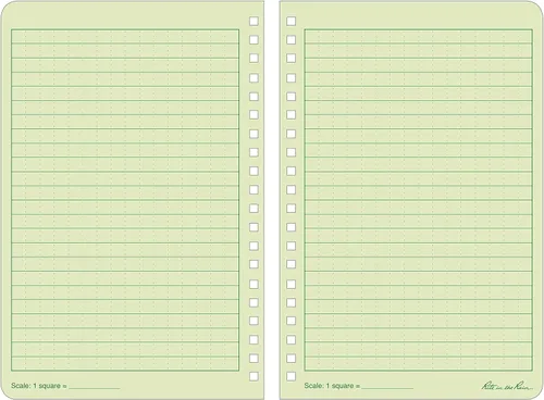 Miniatura 8 de Rite in the Rain Kit de cuaderno espiral lateral resistente a la intemperie: Funda de tela CORDURA® color canela, 4.625" x 7" Cuaderno verde, y Kit